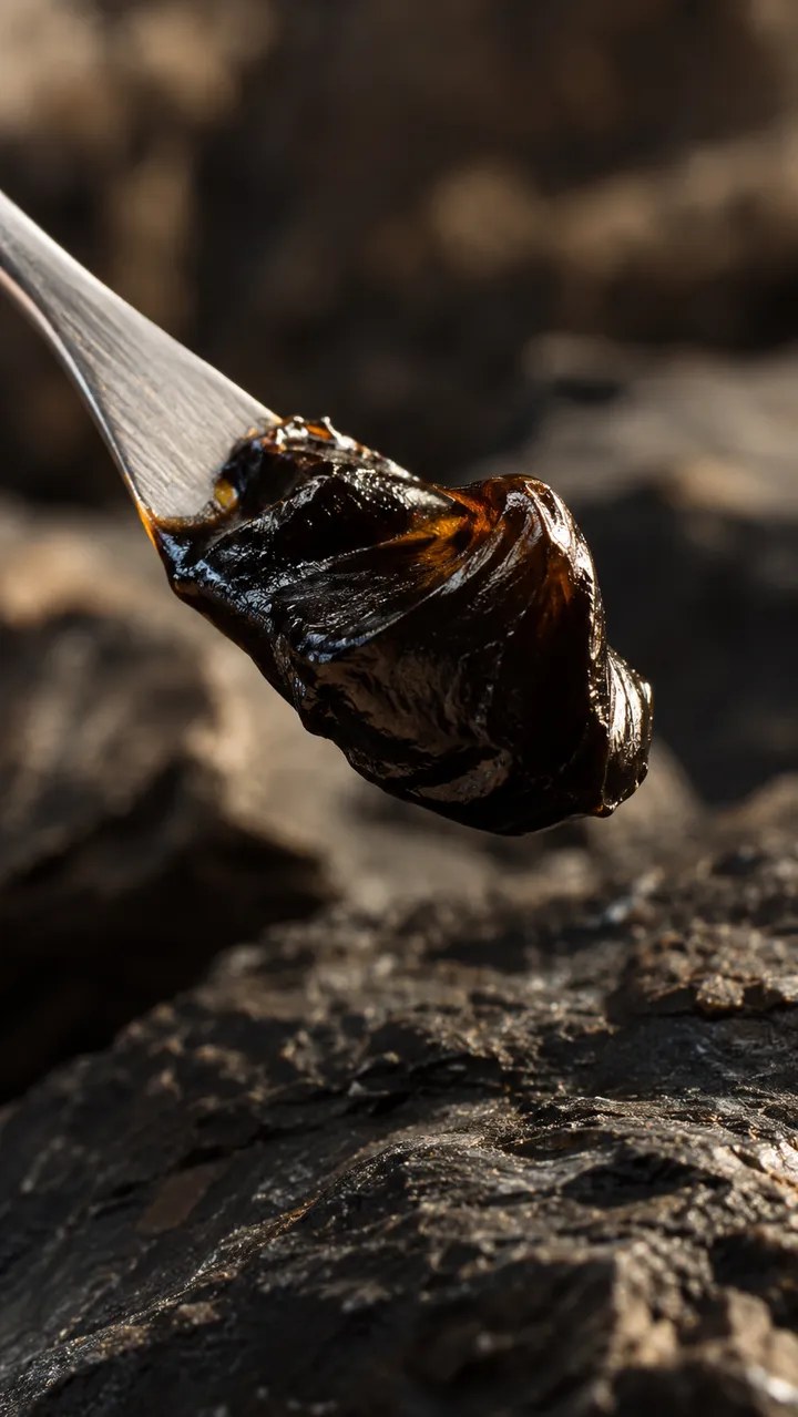 Spoonful of shilajit resin